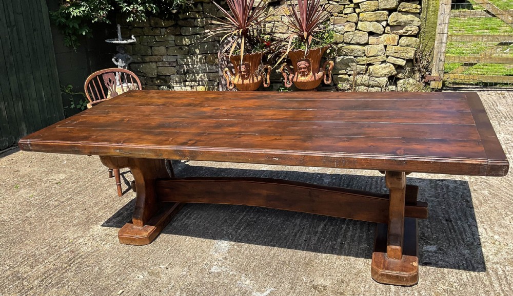 A Large Pine Refectory Table c 1900 View VIII