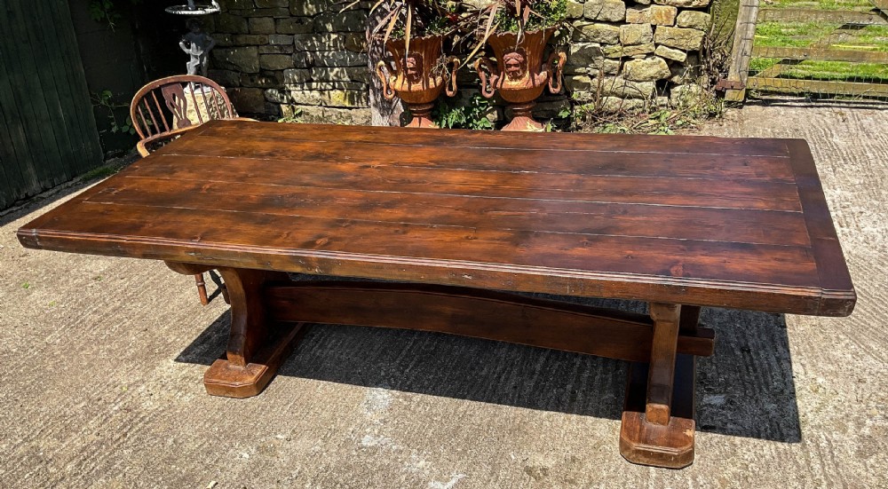 A Large Pine Refectory Table c 1900 View IX