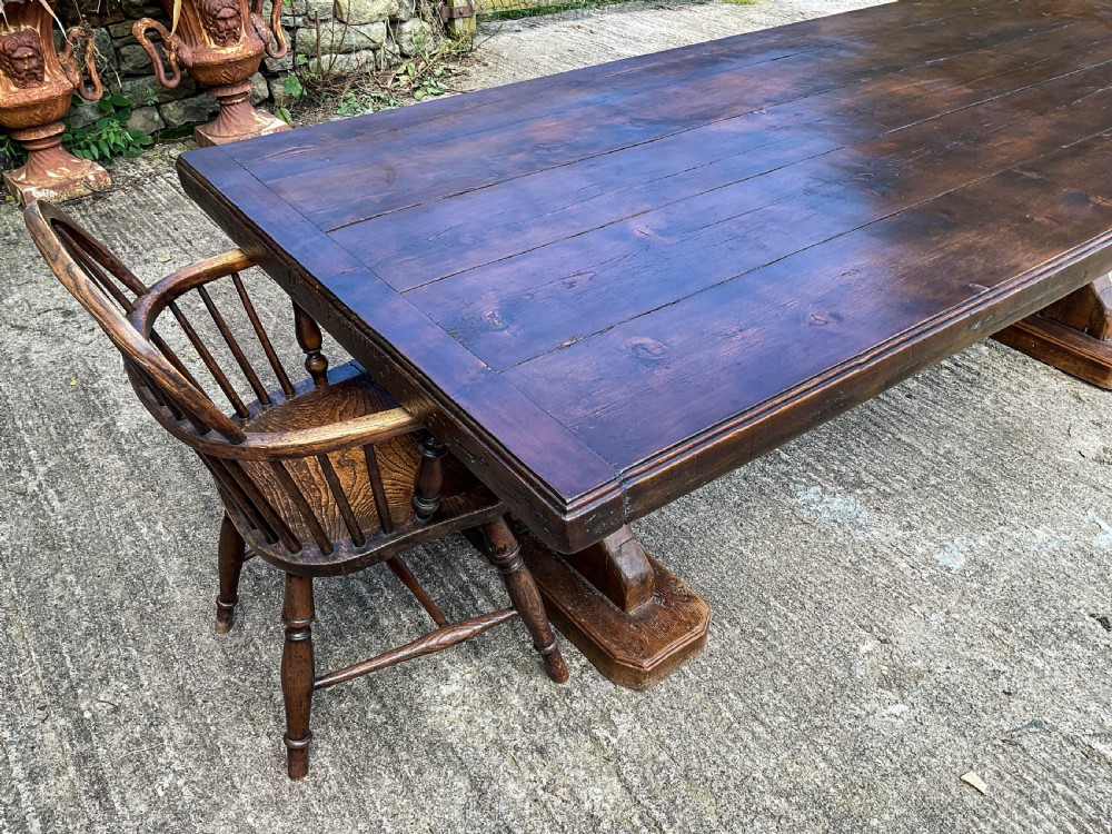 A Large Pine Refectory Table c 1900 View X