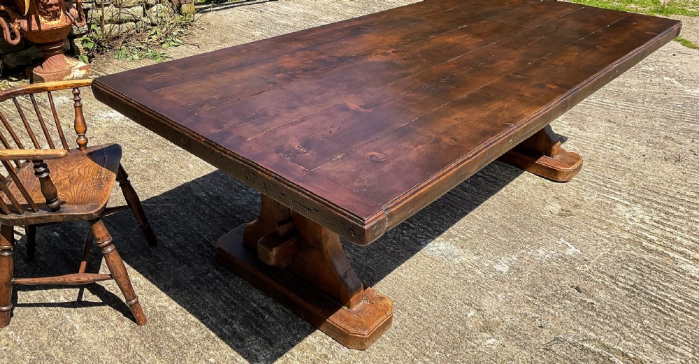 A Large Pine Refectory Table c 1900 View XII