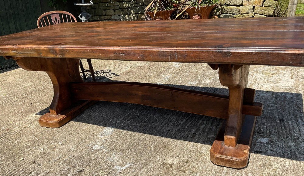 A Large Pine Refectory Table c 1900 View XIV