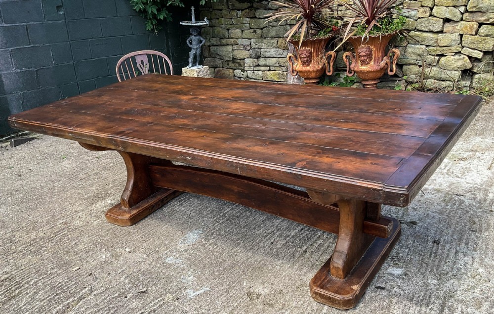 A Large Pine Refectory Table c 1900 View XV