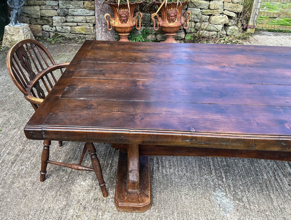 A Large Pine Refectory Table c 1900 View XVII