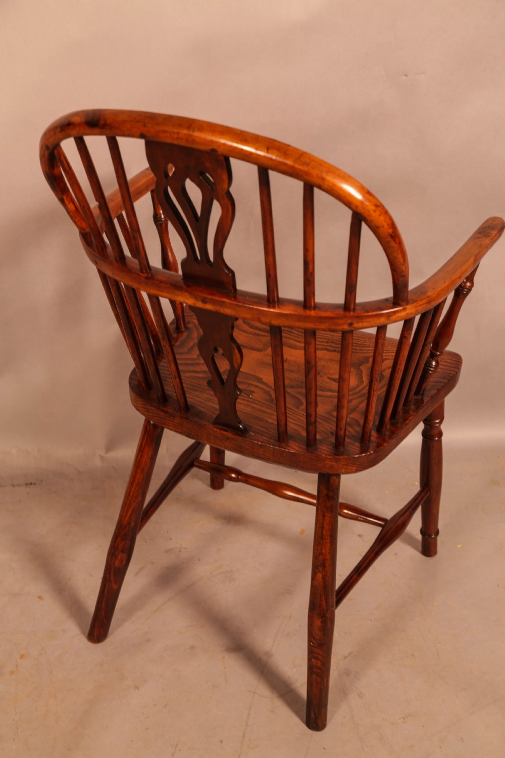 A Rare Yew Wood Windsor Chair by Amos Grantham View II