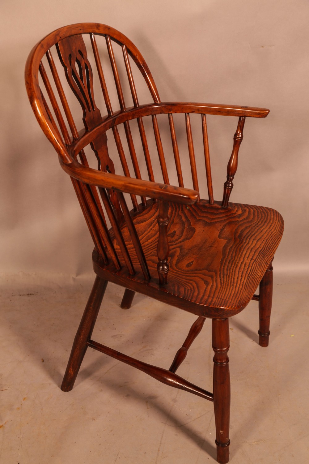 A Rare Yew Wood Windsor Chair by Amos Grantham View III