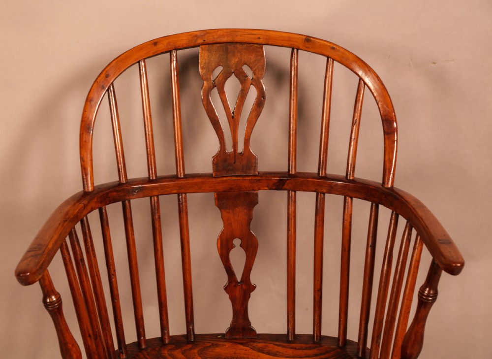 A Rare Yew Wood Windsor Chair by Amos Grantham View V