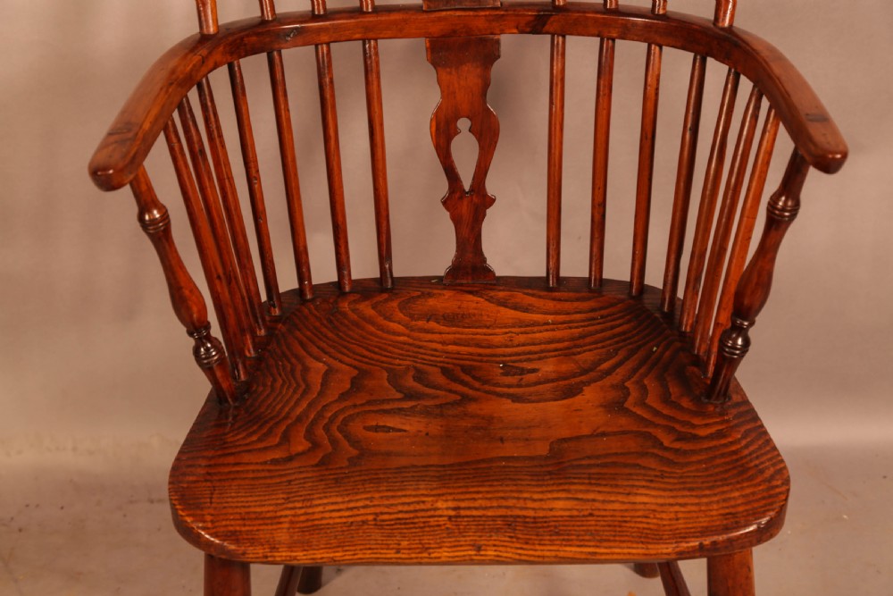 A Rare Yew Wood Windsor Chair by Amos Grantham View VI