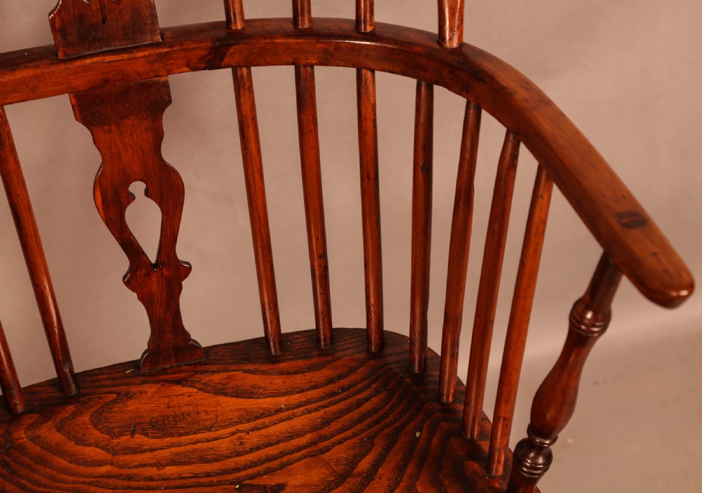 A Rare Yew Wood Windsor Chair by Amos Grantham View VIII