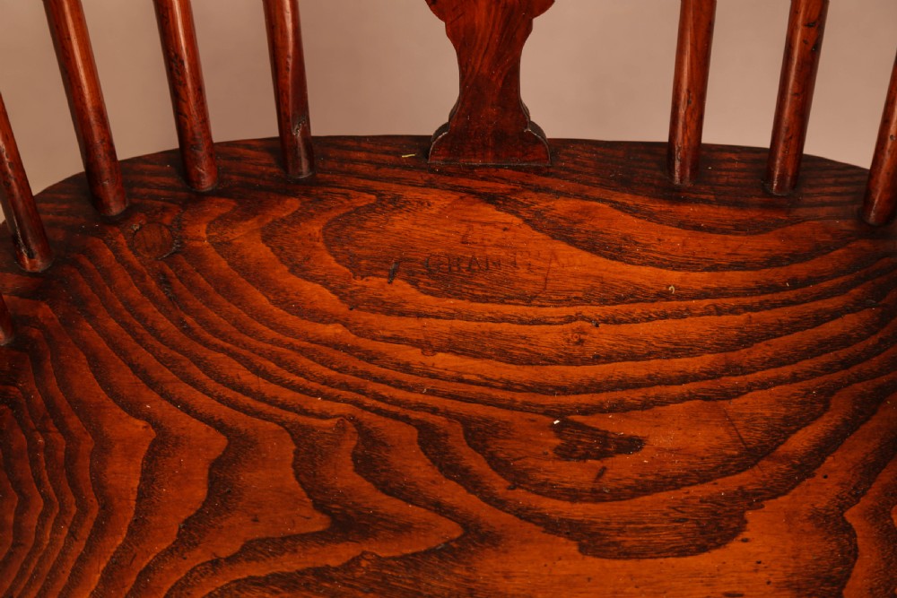 A Rare Yew Wood Windsor Chair by Amos Grantham View X