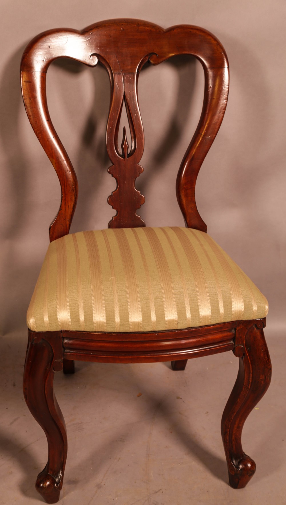 A Set of 14 Victorian Spear Point Dining Chairs on Cabriole legs View V