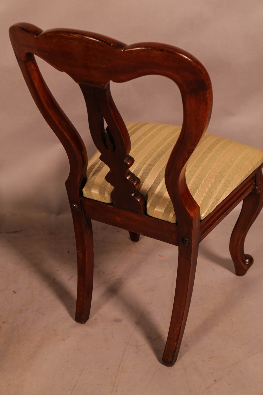 A Set of 14 Victorian Spear Point Dining Chairs on Cabriole legs View X