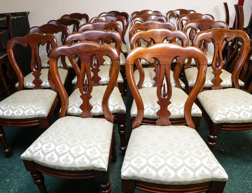 A Rare Set of 18 Victorian Spear Point Dining Chairs View II