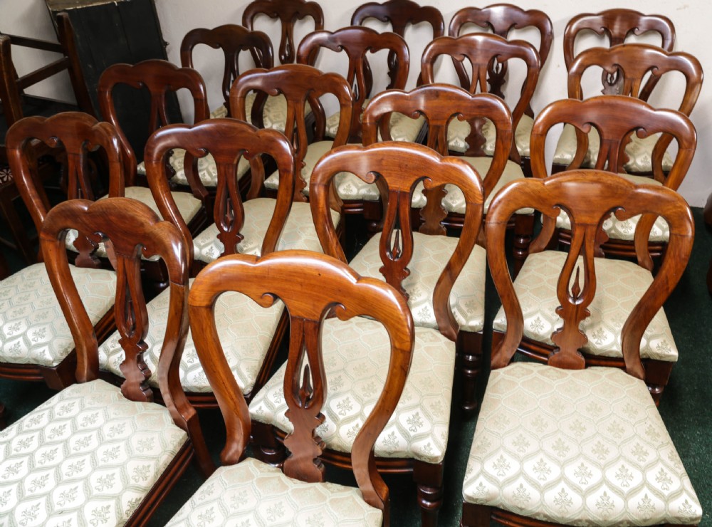 A Rare Set of 18 Victorian Spear Point Dining Chairs View III
