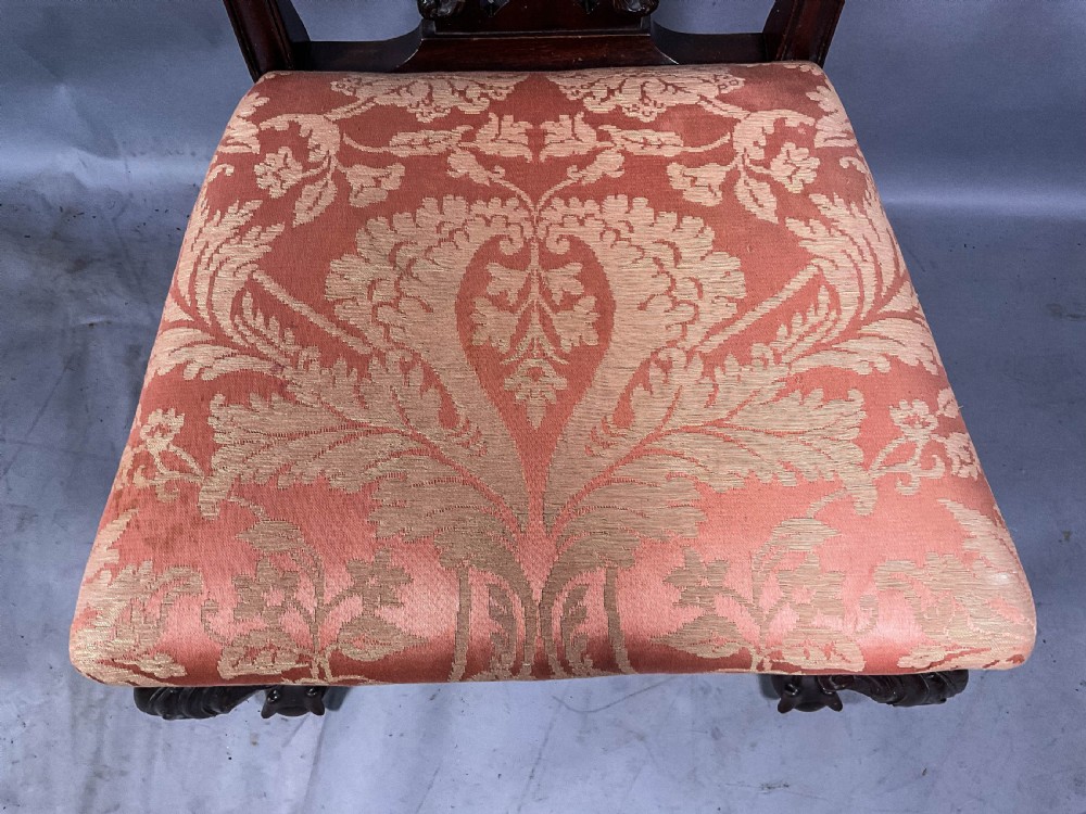 A Superb Set of 12 Victorian Chippendale Dining chairs mahogany View XII