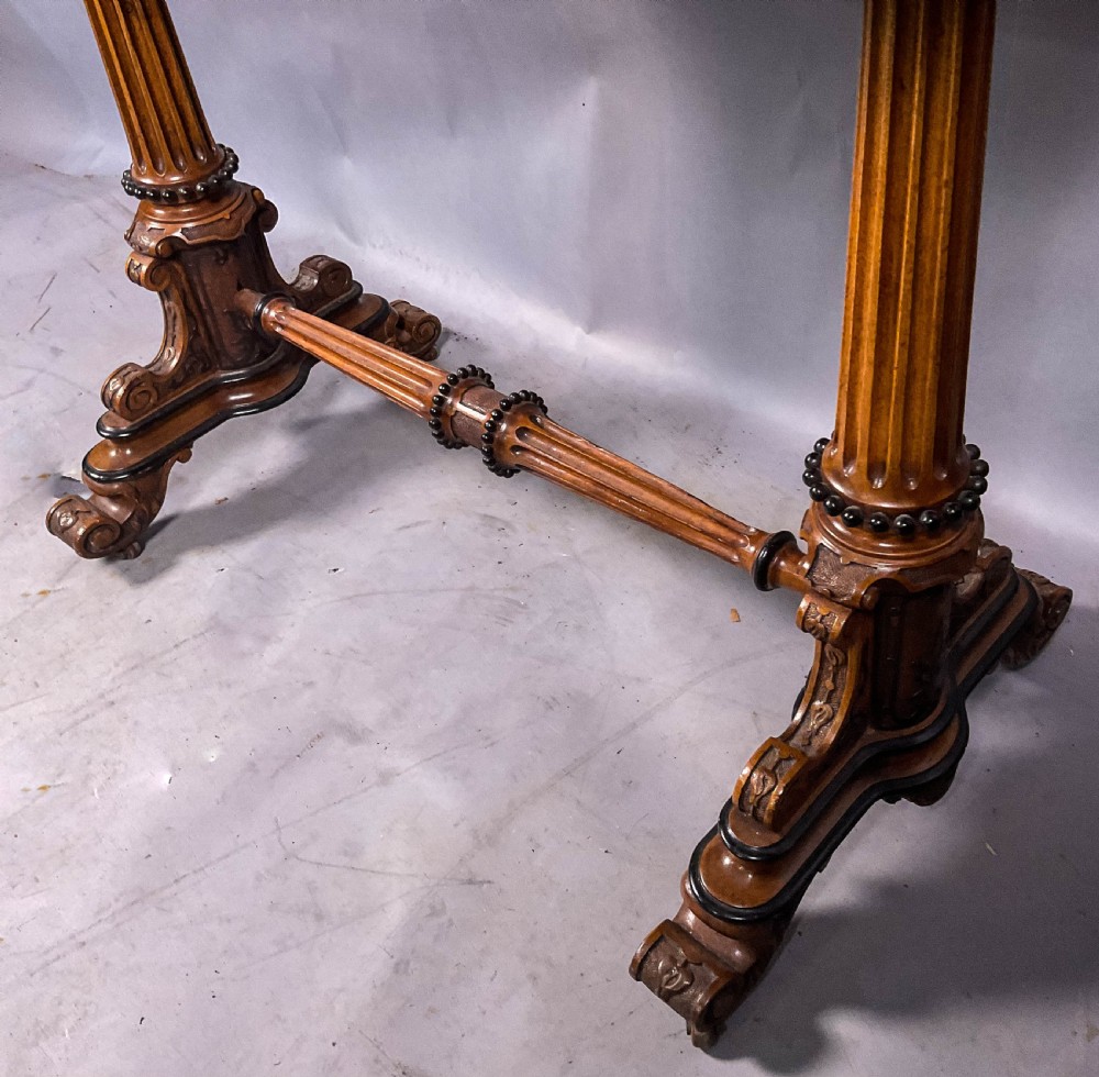 A Victorian Burr Walnut Games Table View III