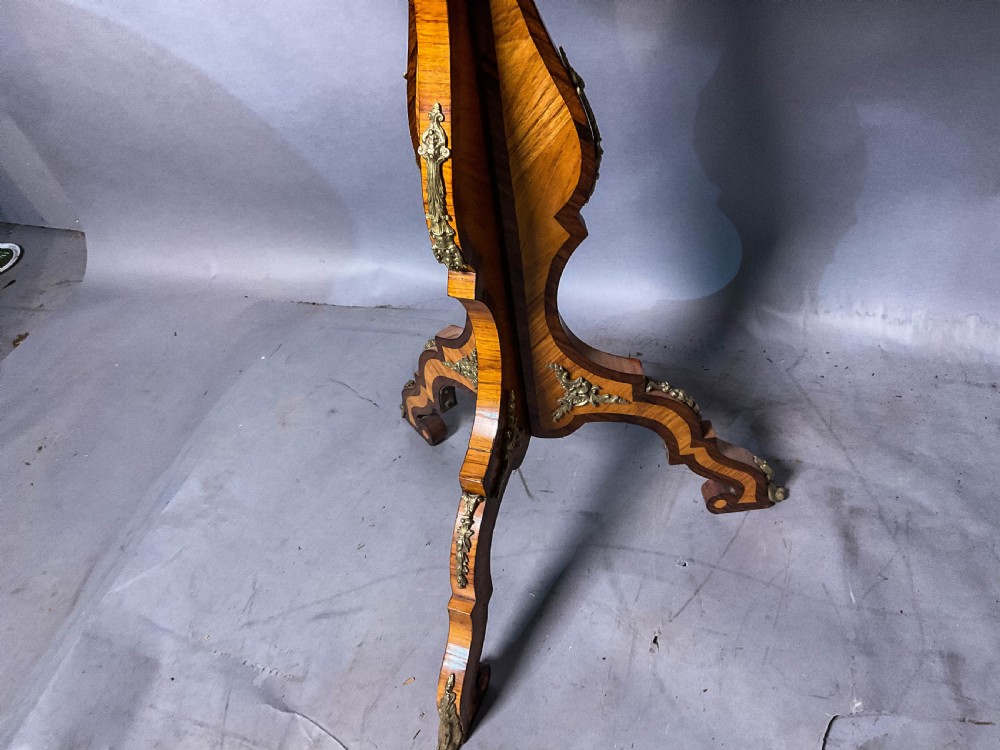 A super Kingwood and Rosewood  
 marquetry inlaid Table View VI