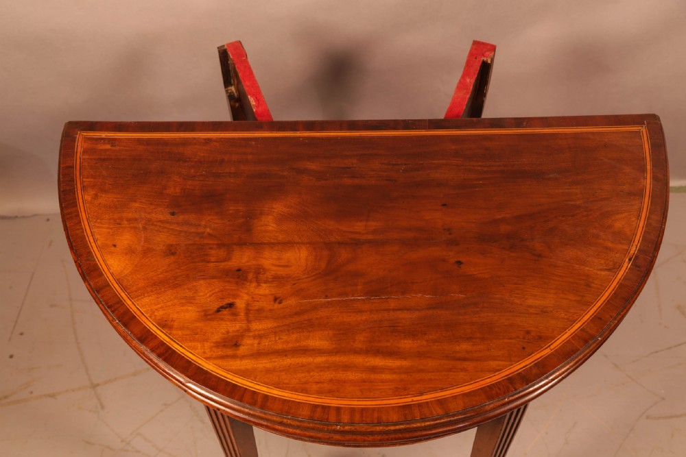 A Georgian Demi Lune Games Table View IV