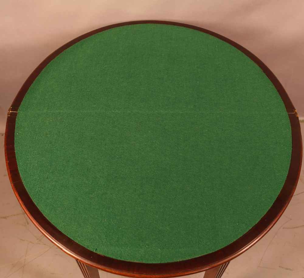 A Georgian Demi Lune Games Table View V