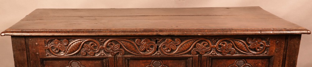 A Super 17th century Oak Dower Chest View III