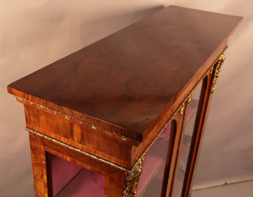 A Very Impressive Victorian two door Bookcase in Burr Walnut View III