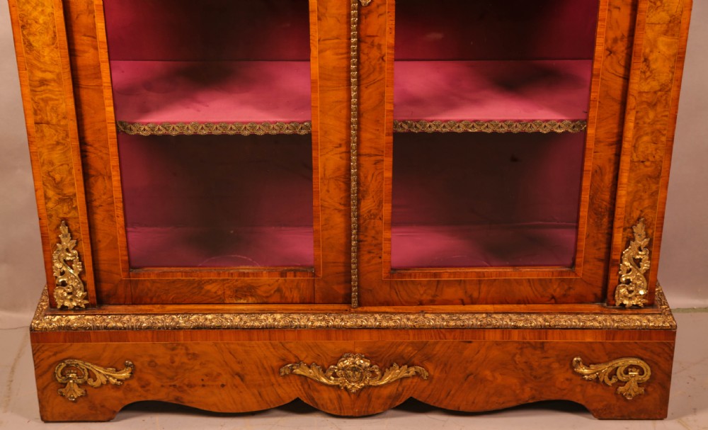A Very Impressive Victorian two door Bookcase in Burr Walnut View IV