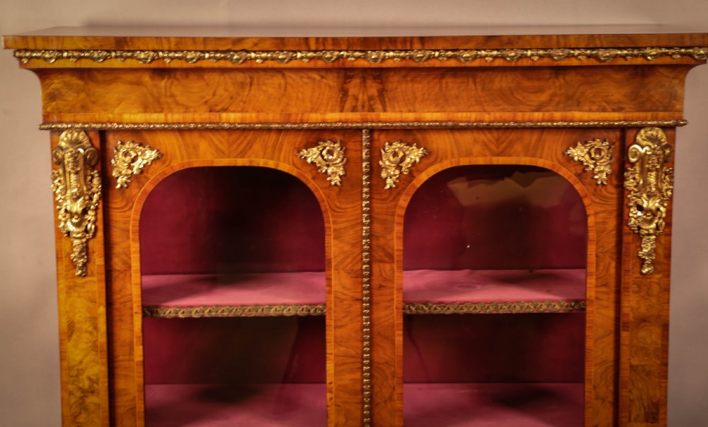 A Very Impressive Victorian two door Bookcase in Burr Walnut View V