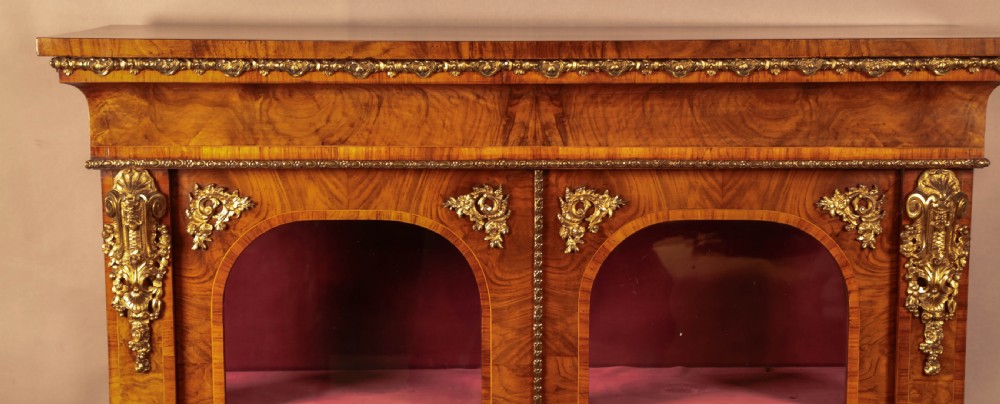 A Very Impressive Victorian two door Bookcase in Burr Walnut View VI