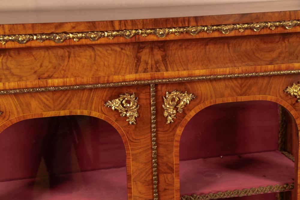 A Very Impressive Victorian two door Bookcase in Burr Walnut View VIII