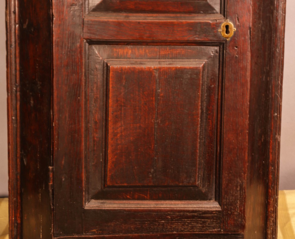 A Good Early Oak Corner Cupboard View III