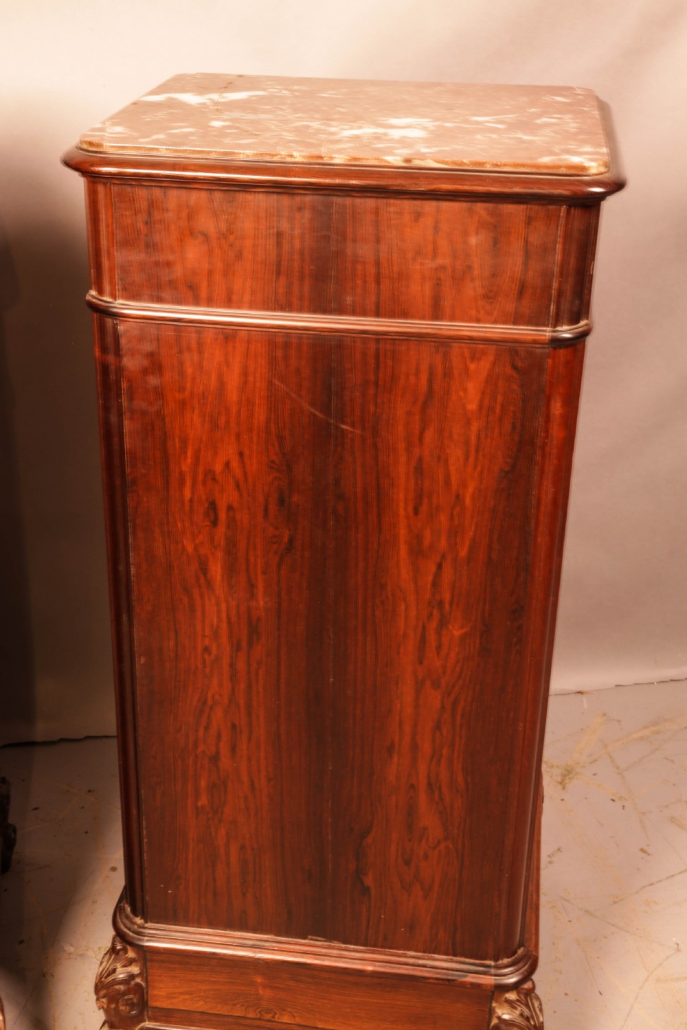 A Pair of French Bedside Cupboards in Walnut View X