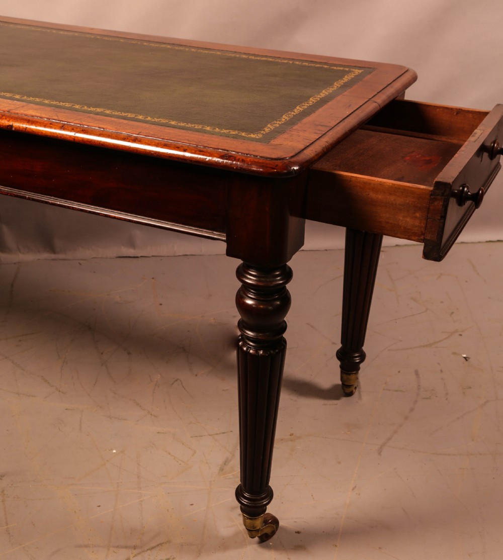An Early Victorian Library Table in Mahogany View V