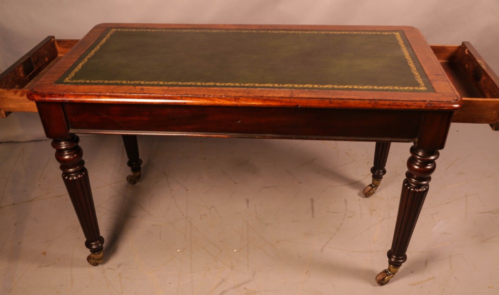 An Early Victorian Library Table in Mahogany View VII