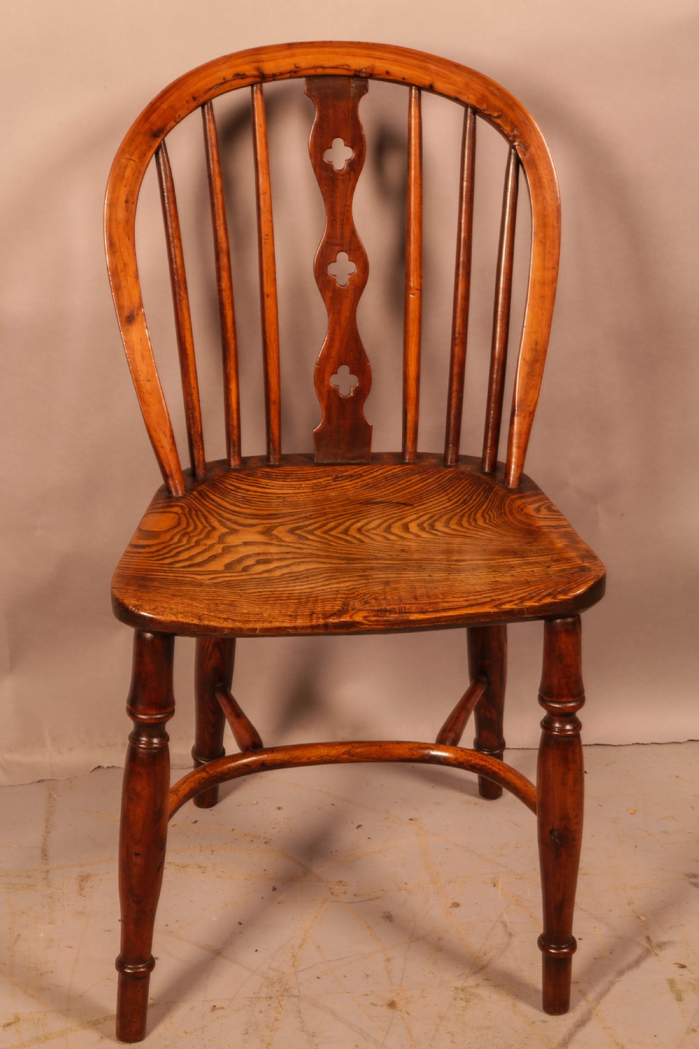 A Good Lincolnshire Yew Wood Kitchen Windsor Chair