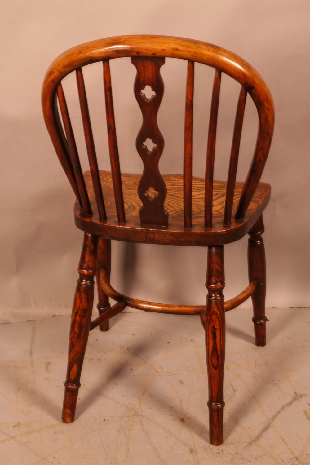A Good Lincolnshire Yew Wood Kitchen Windsor Chair View II
