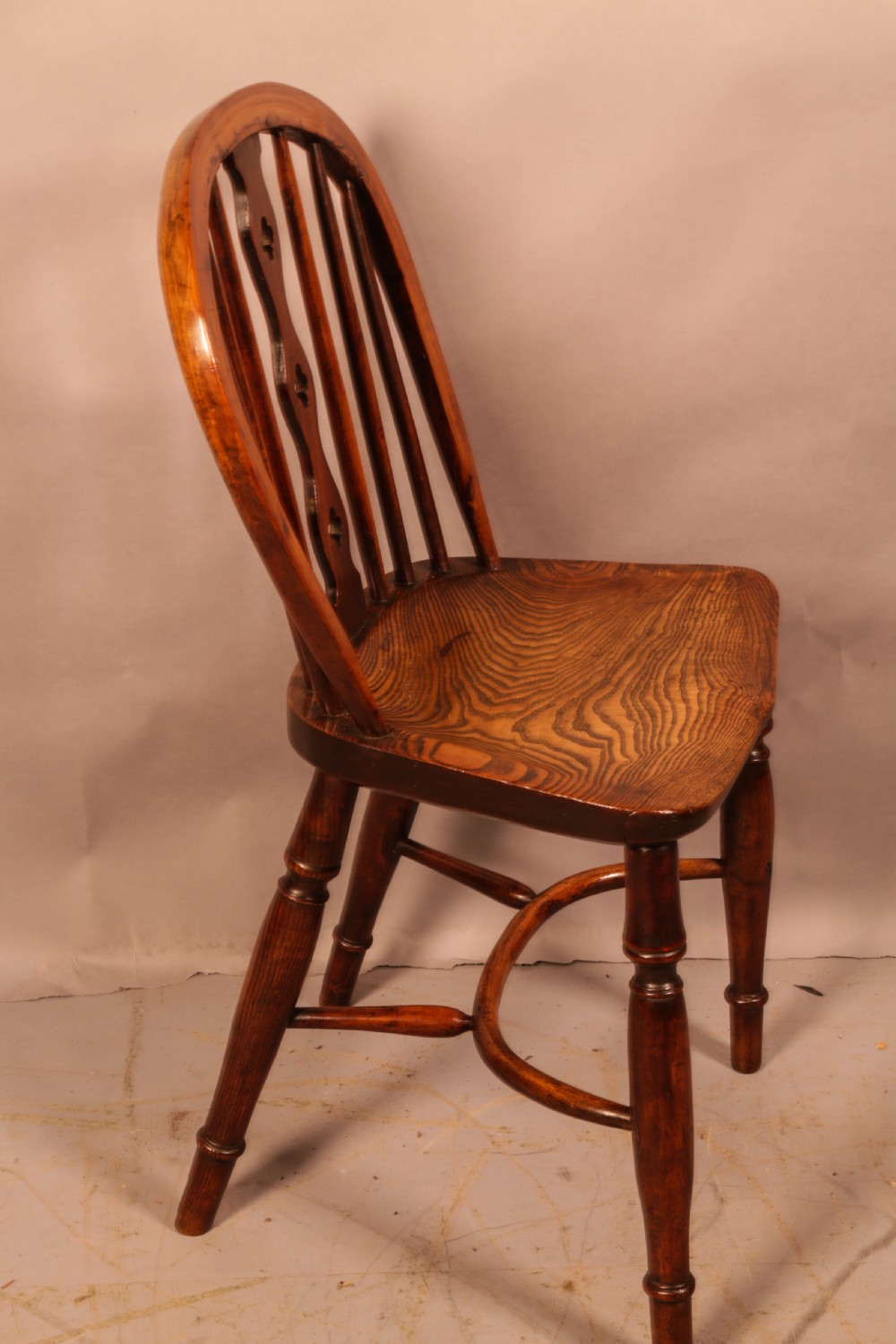 A Good Lincolnshire Yew Wood Kitchen Windsor Chair View III