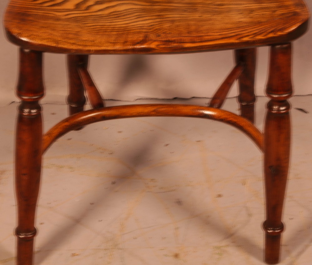 A Good Lincolnshire Yew Wood Kitchen Windsor Chair View VI