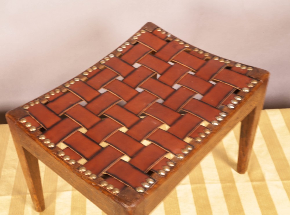 A Good Simpson of Kendall Foot Stool Arts and Crafts View IV