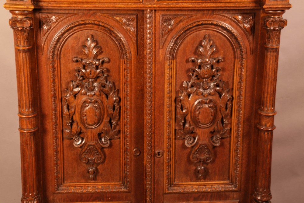A Fantastic Carved Oak 2 Door Cabinet View VII