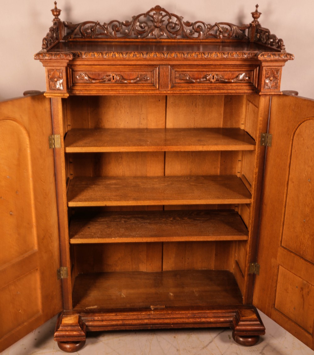 A Fantastic Carved Oak 2 Door Cabinet View VIII