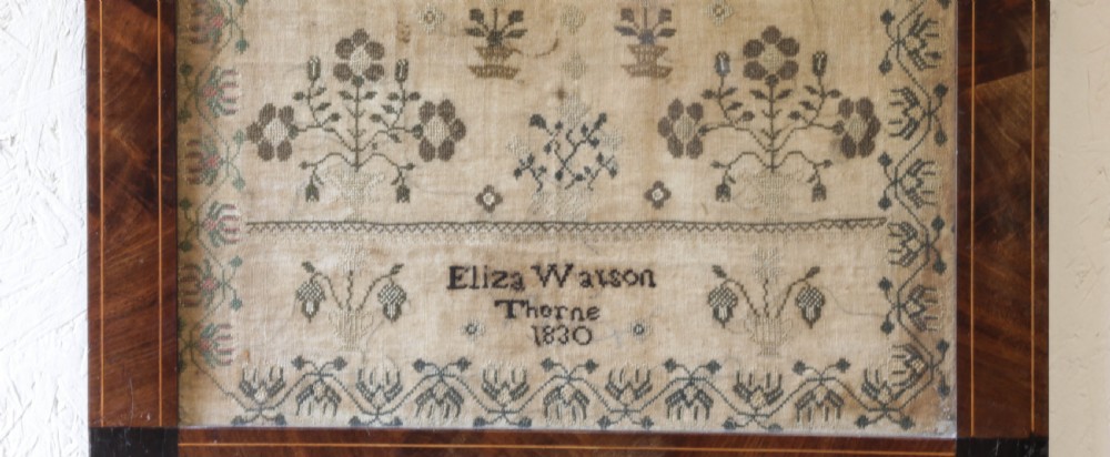 Georgian Needlework Sampler Eliza Watson of Thorne 1820 View II