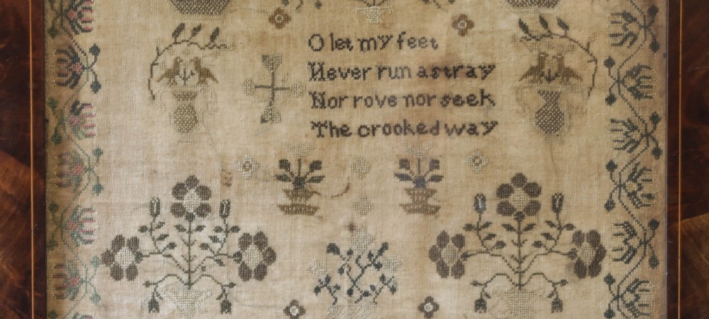 Georgian Needlework Sampler Eliza Watson of Thorne 1820 View III