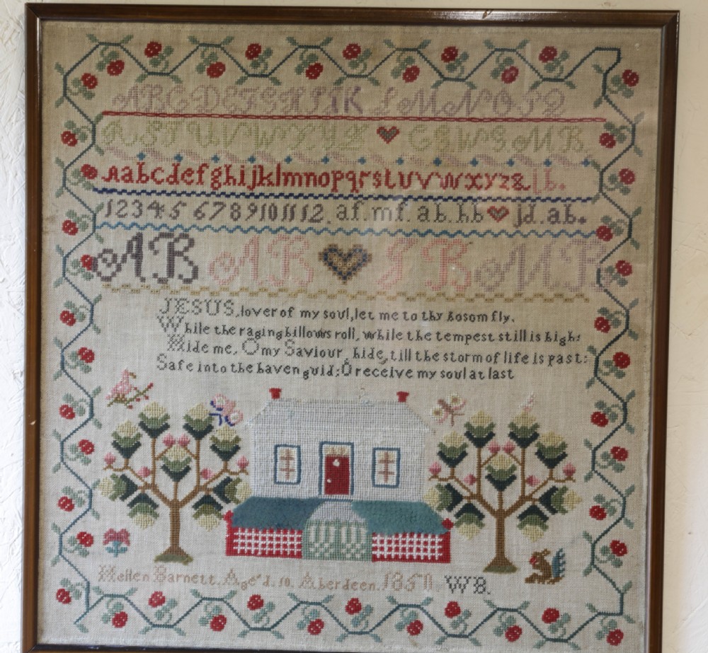 A Needlework Sampler y Hellen Barnett of Aberdeen aged 10