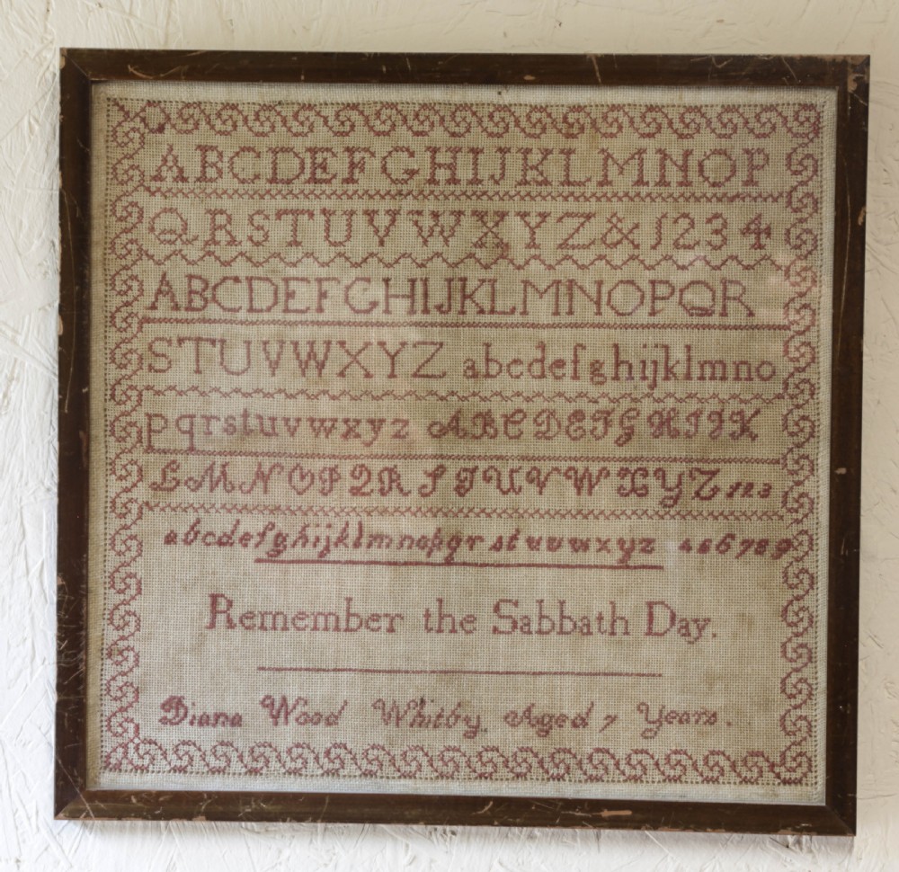A Needlework Sampler by Diana Wood of Whitby