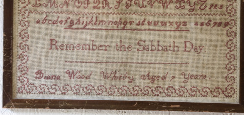 A Needlework Sampler by Diana Wood of Whitby View II