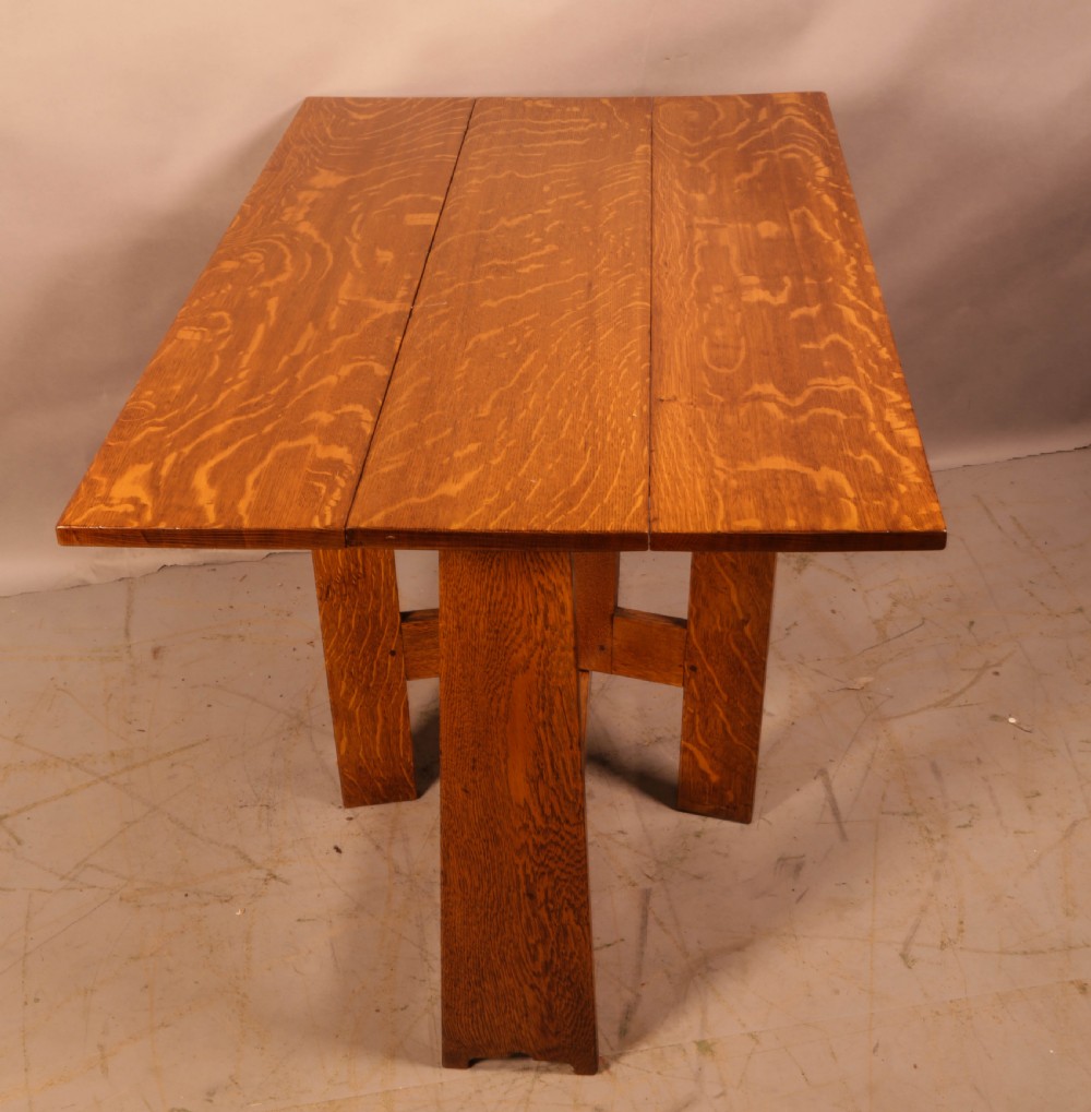 Arts and Crafts Drop Leaf Dining Table View V