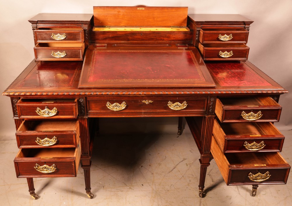 A stunning Quality Victorian Pedestal Desk View II