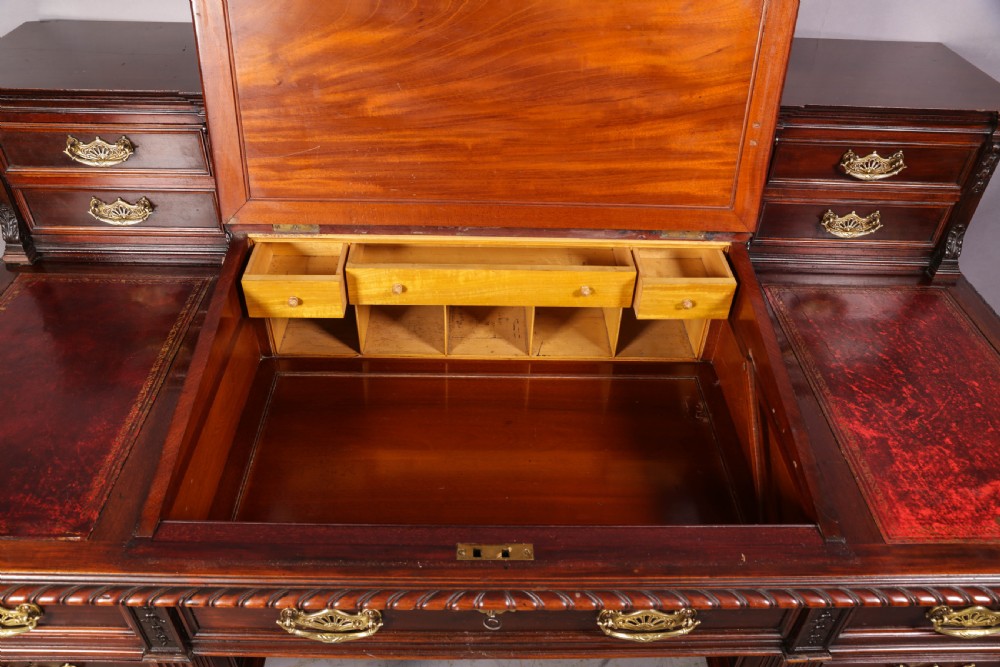 A stunning Quality Victorian Pedestal Desk View VIII