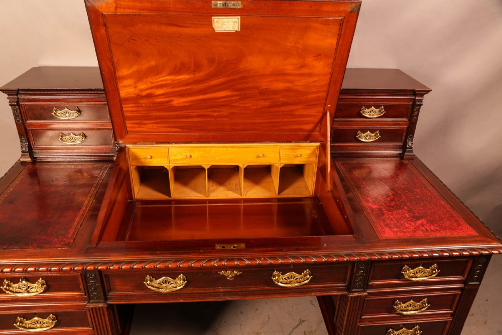 A stunning Quality Victorian Pedestal Desk View X