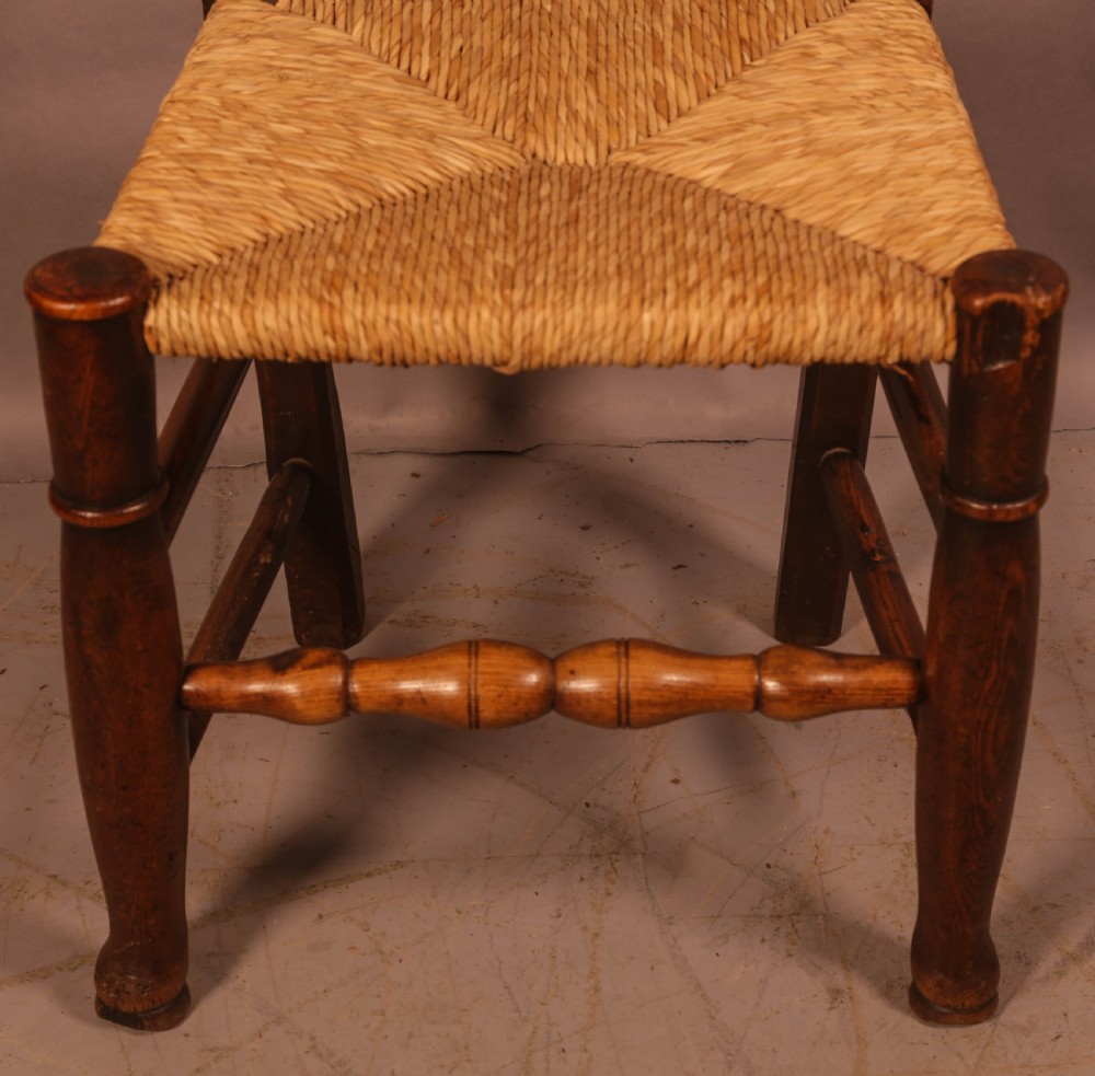A Rare Genuine matching set of 6 Georgian Ladder Back Dining chairs in Elm View IX