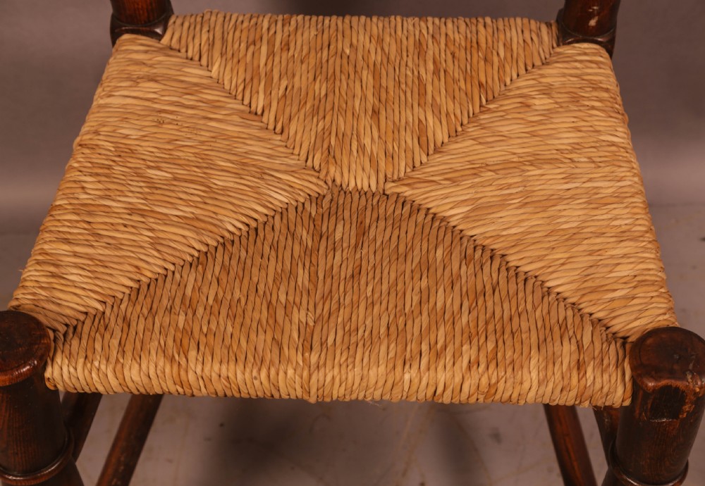 A Rare Genuine matching set of 6 Georgian Ladder Back Dining chairs in Elm View X